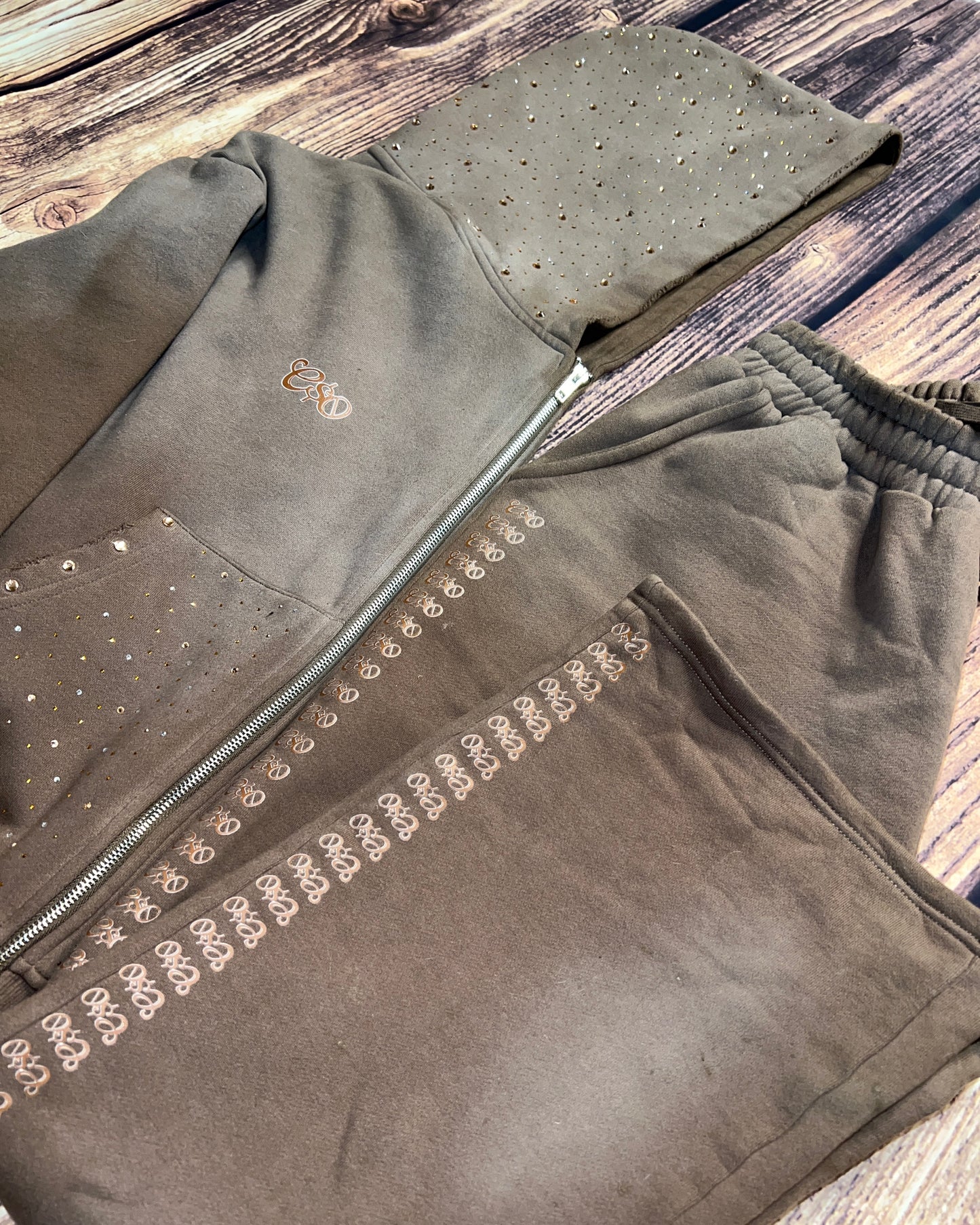 Dusty Brown Zipup Hoodie