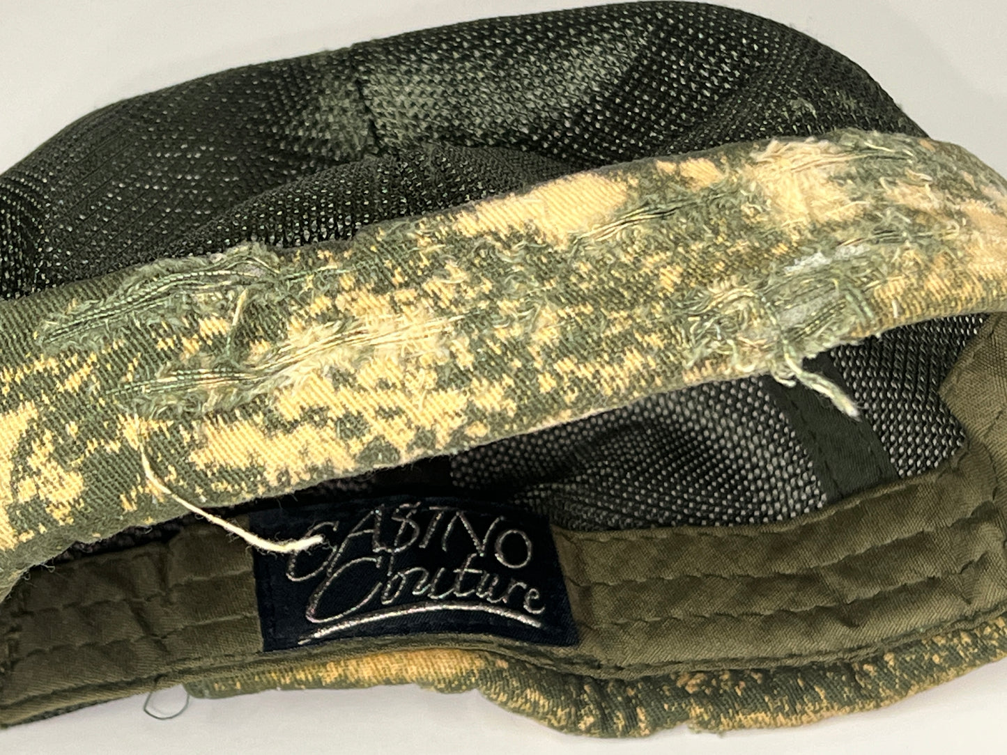 “Olive Green” Brimless Distressed Mesh Trucker Cap
