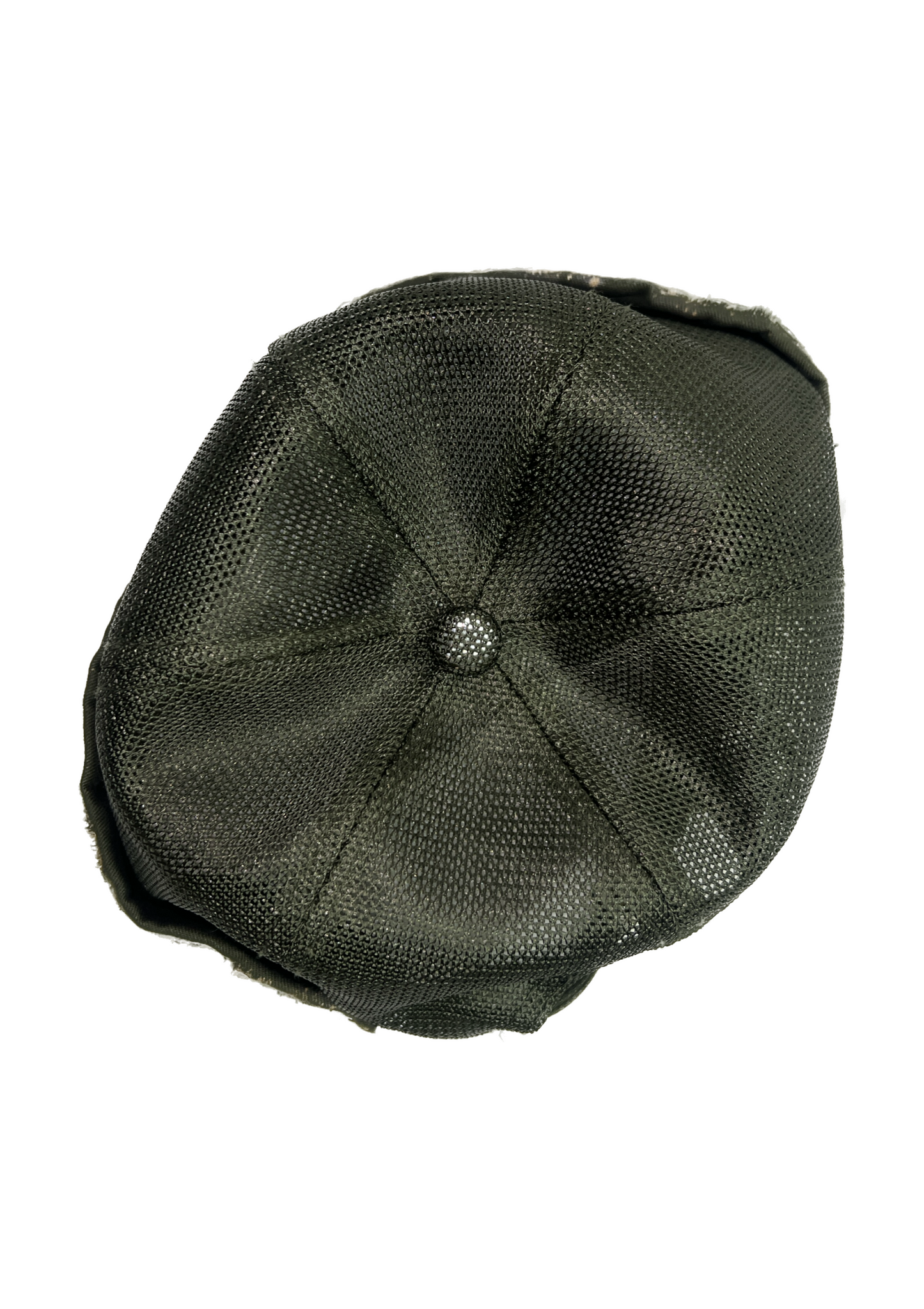 “Olive Green” Brimless Distressed Mesh Trucker Cap