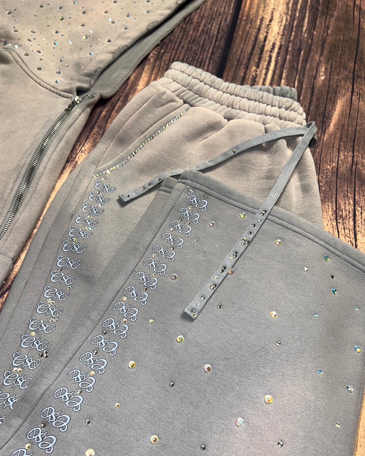 Smokey Grey Distressed Sweatpants