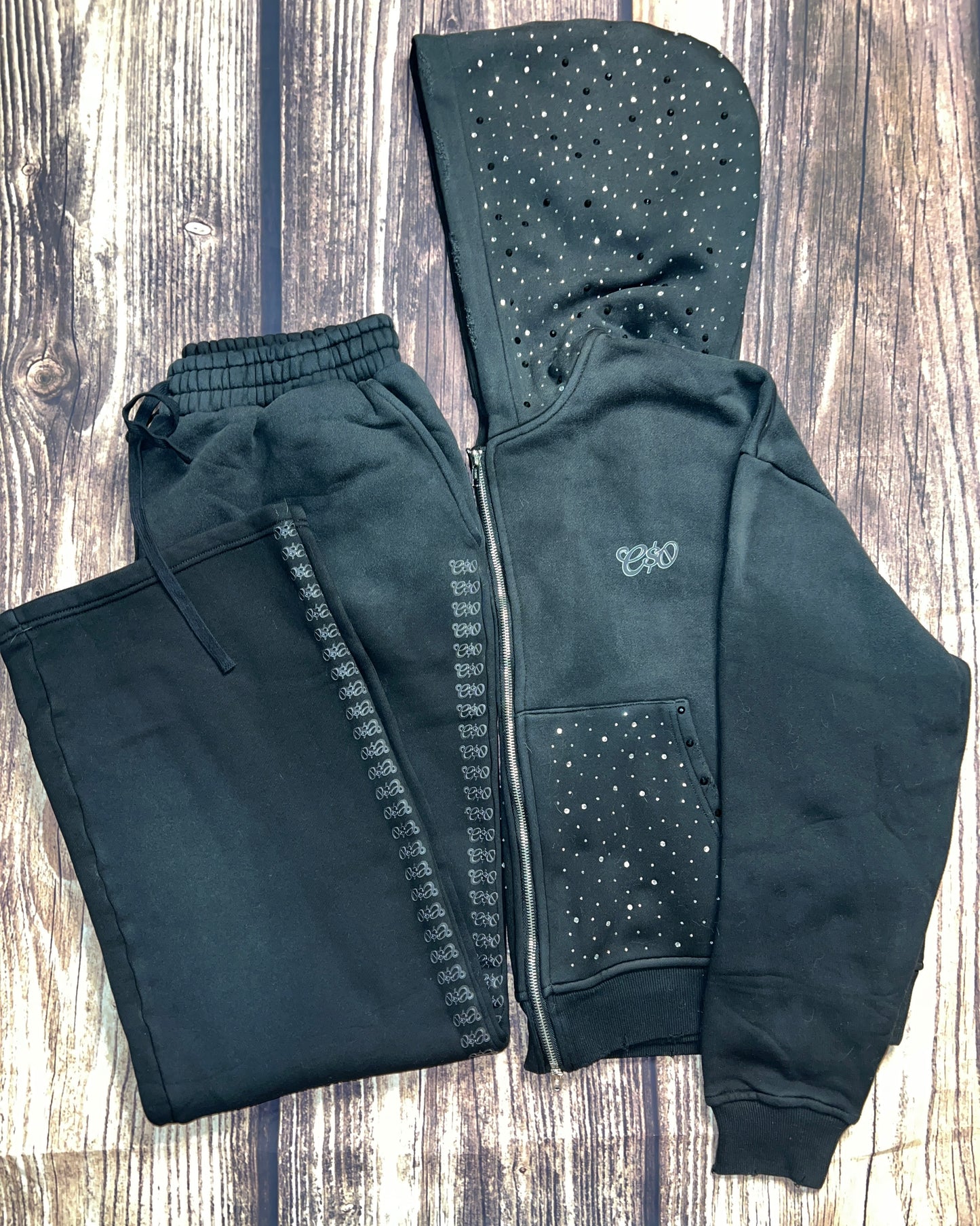 Ashy Black Zipup Hoodie
