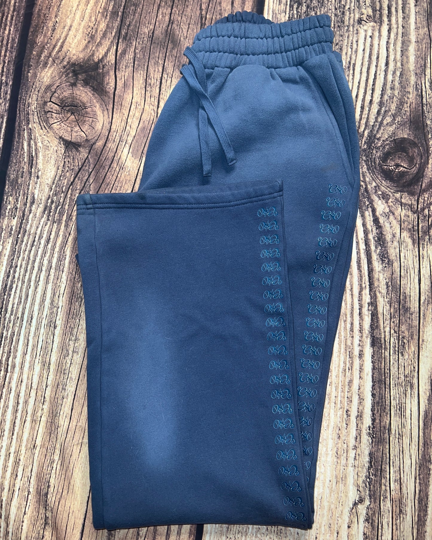 Cloudy Blue Distressed Sweatpants