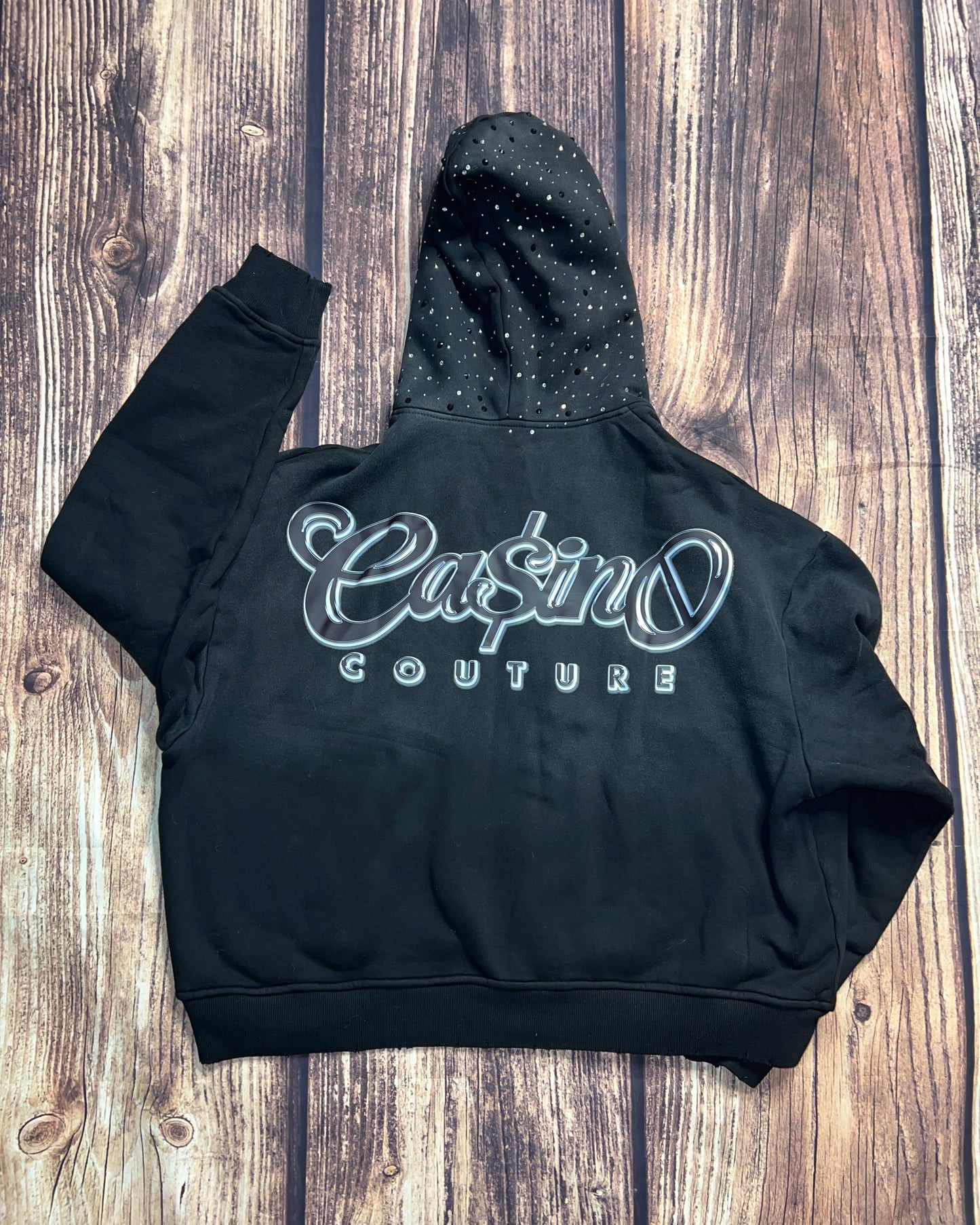 Ashy Black Zipup Hoodie
