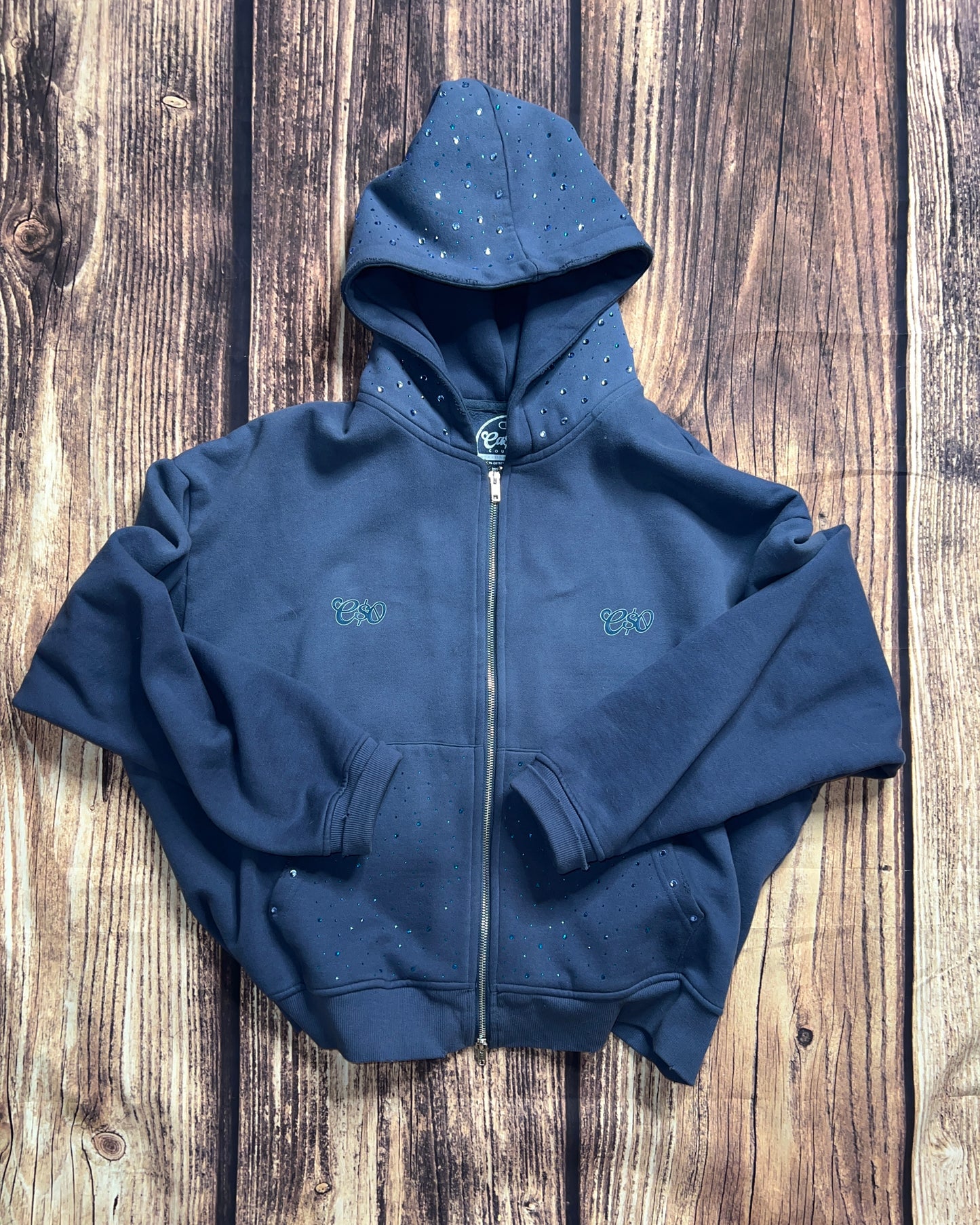 Cloudy Blue Zipup Hoodie