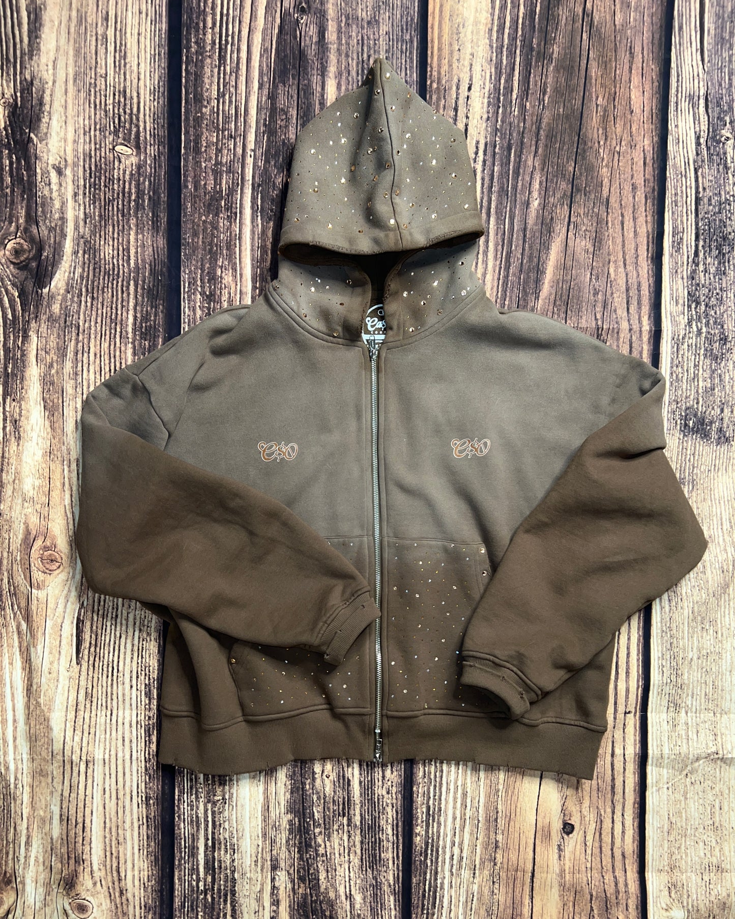 Dusty Brown Zipup Hoodie