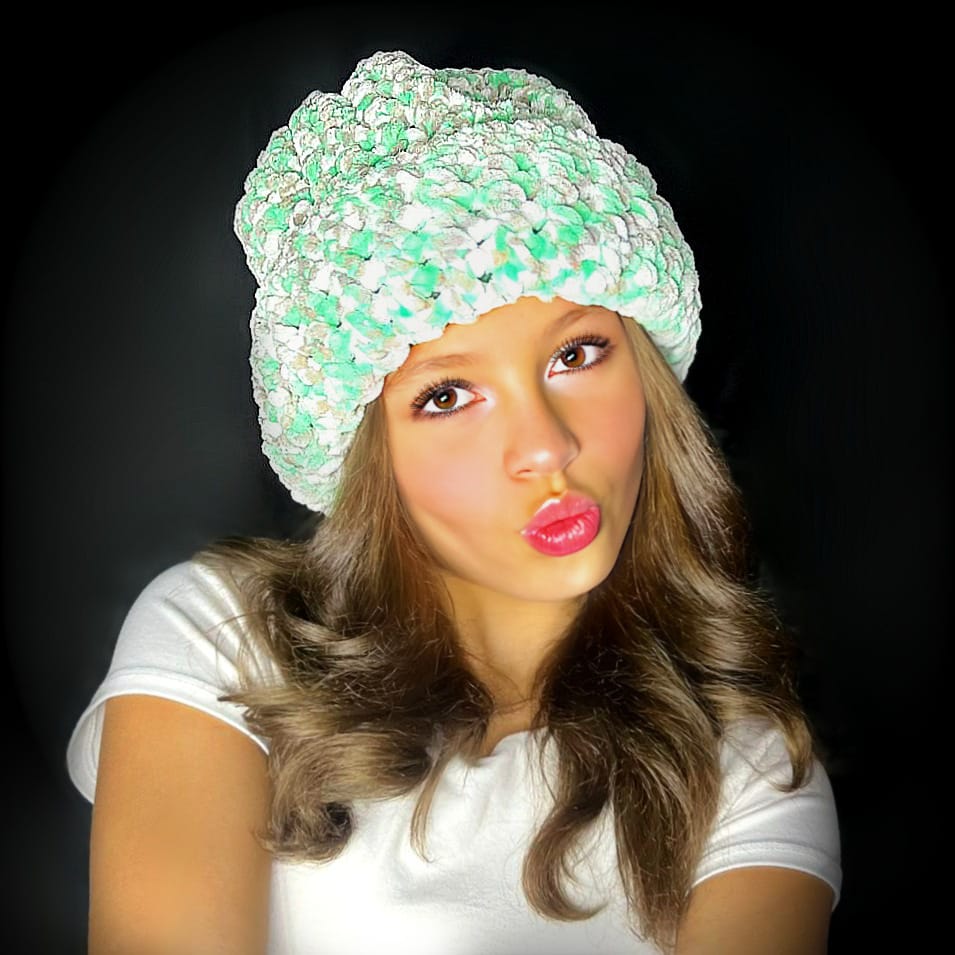 "Arctic Mint" Mega Beanie