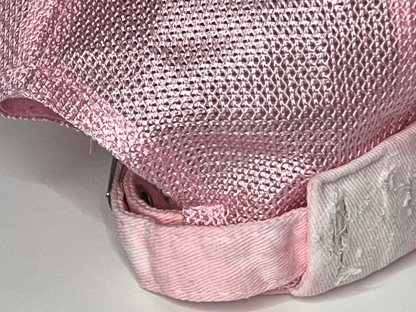 “Soft Pink” Brimless Distressed Mesh Trucker Cap