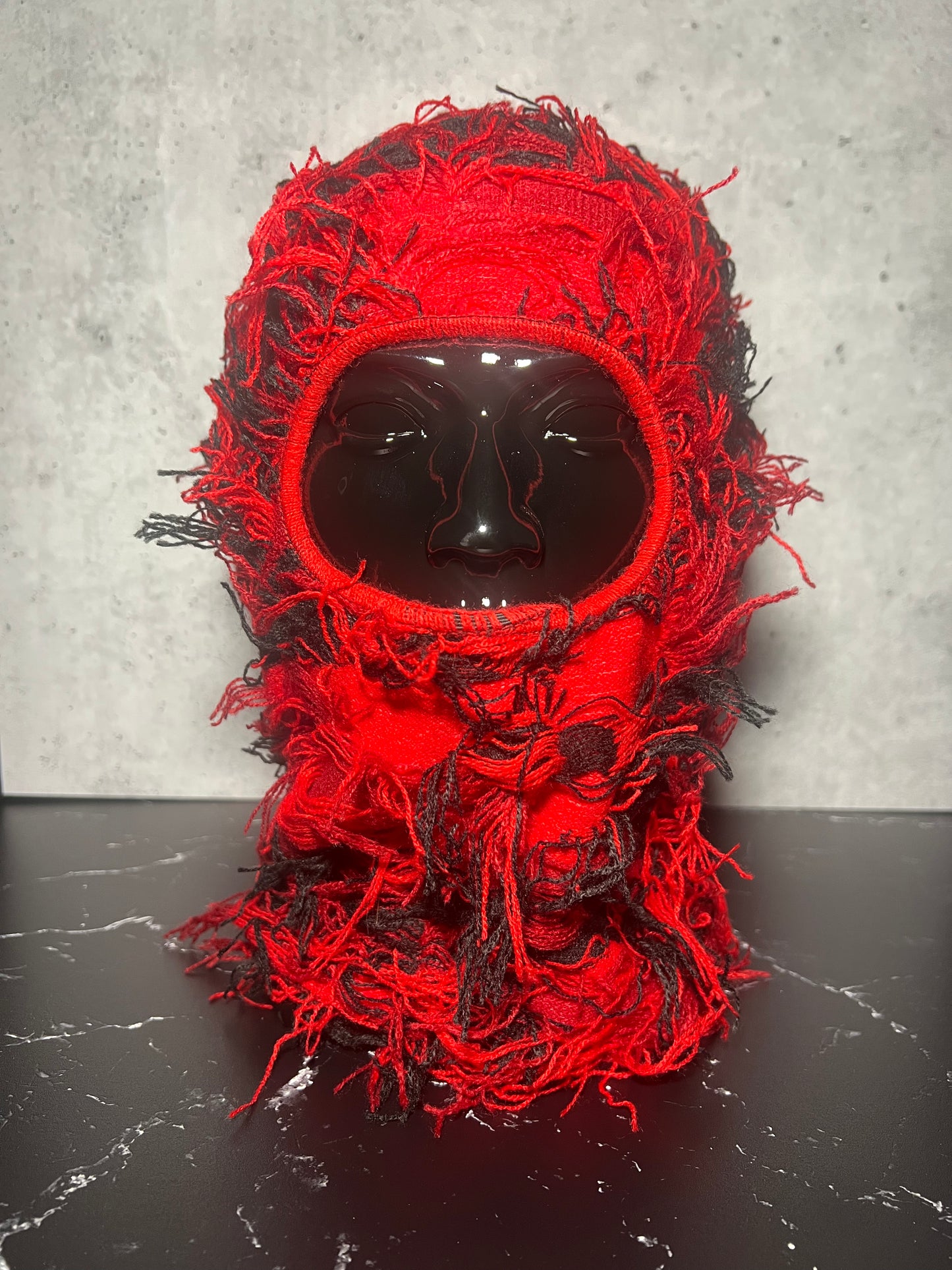 “Rogue Crimson” Distressed Balaclava