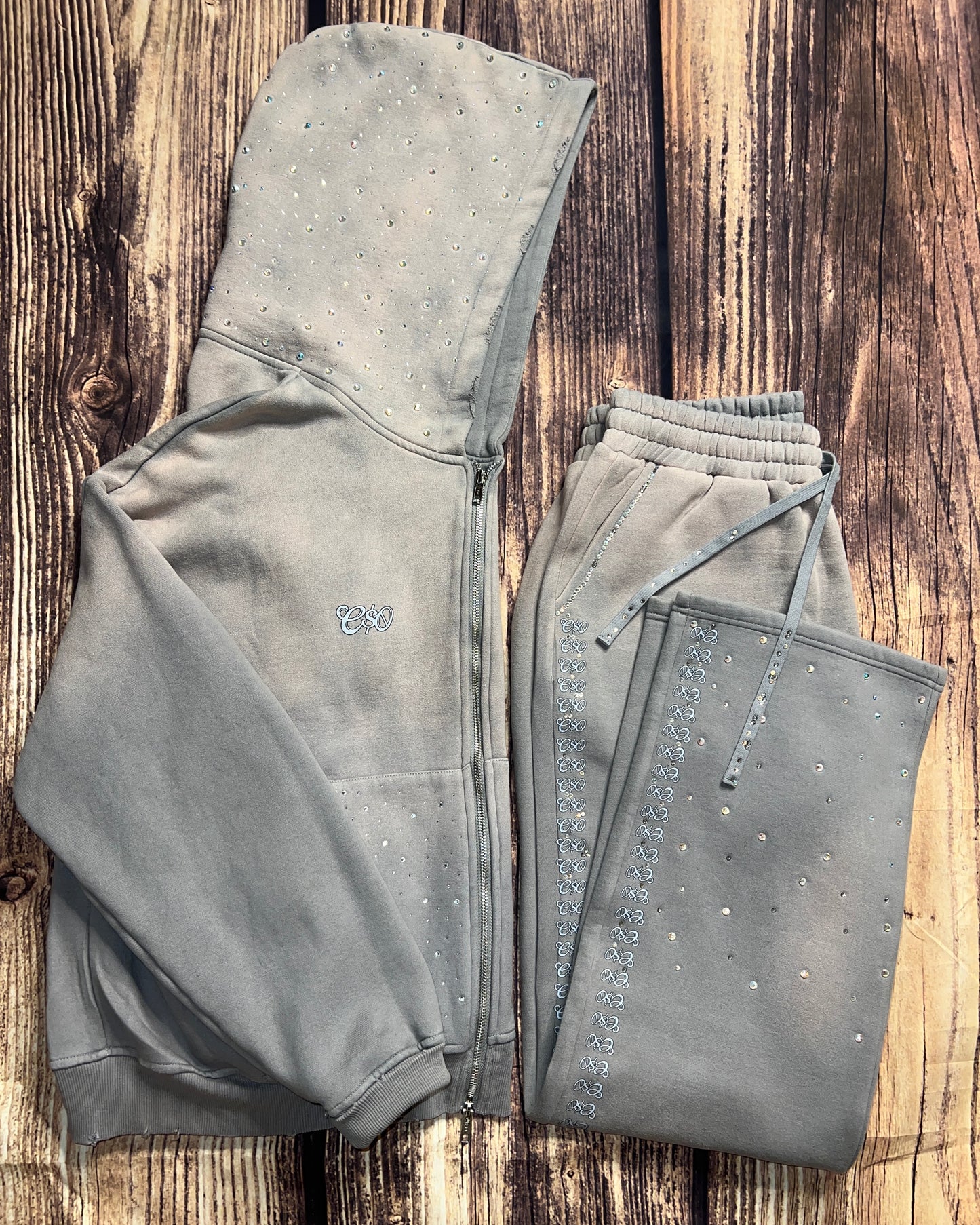Smokey Grey Distressed Sweatpants