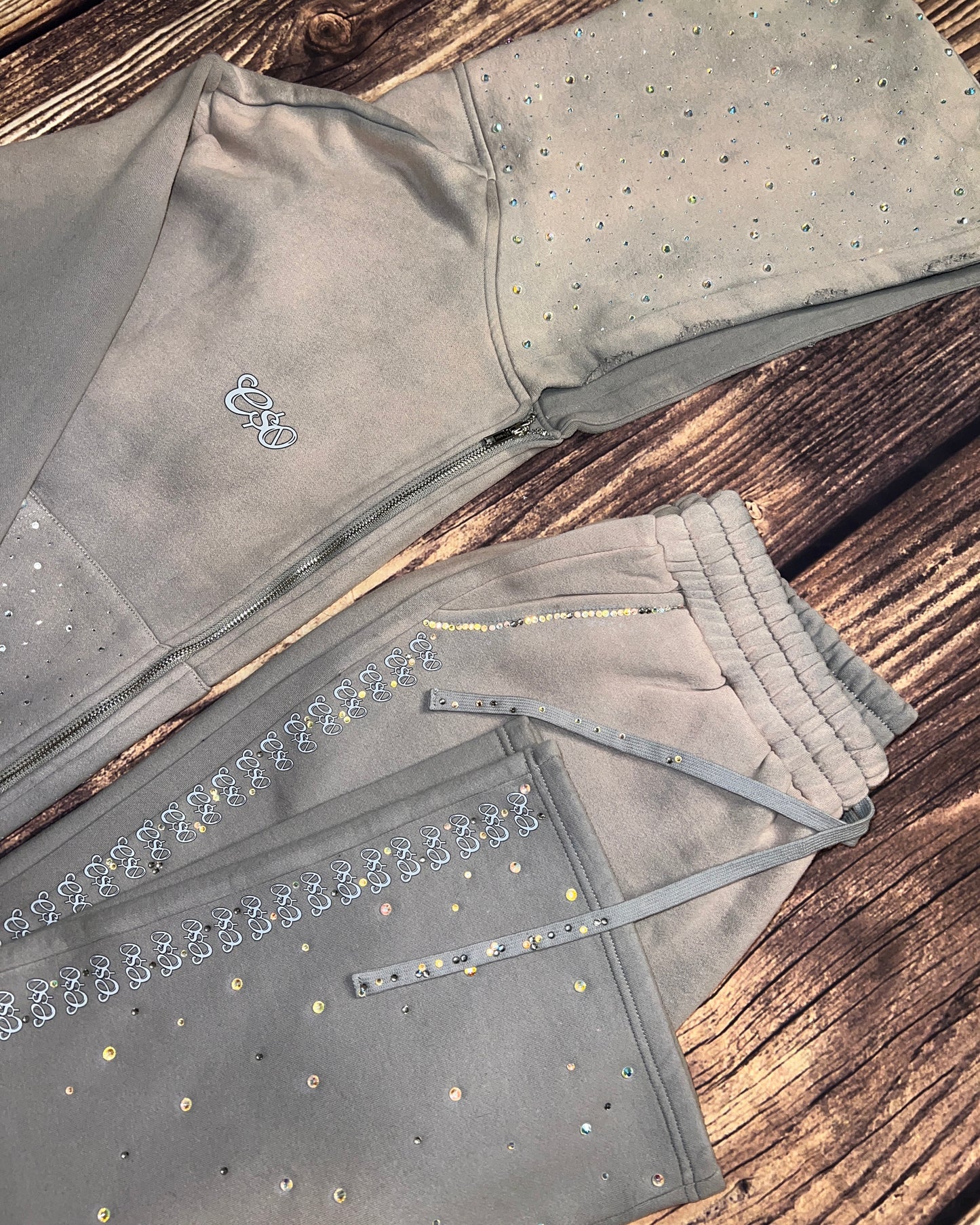 Smokey Grey Distressed Sweatpants