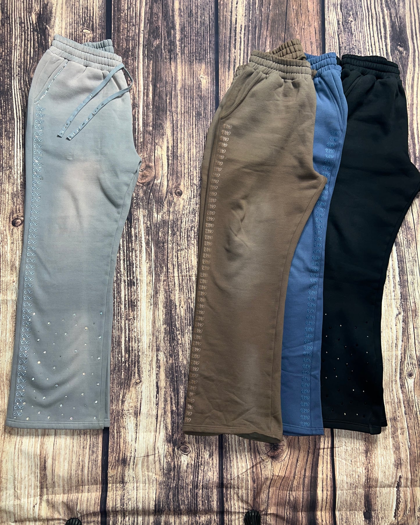 Smokey Grey Distressed Sweatpants