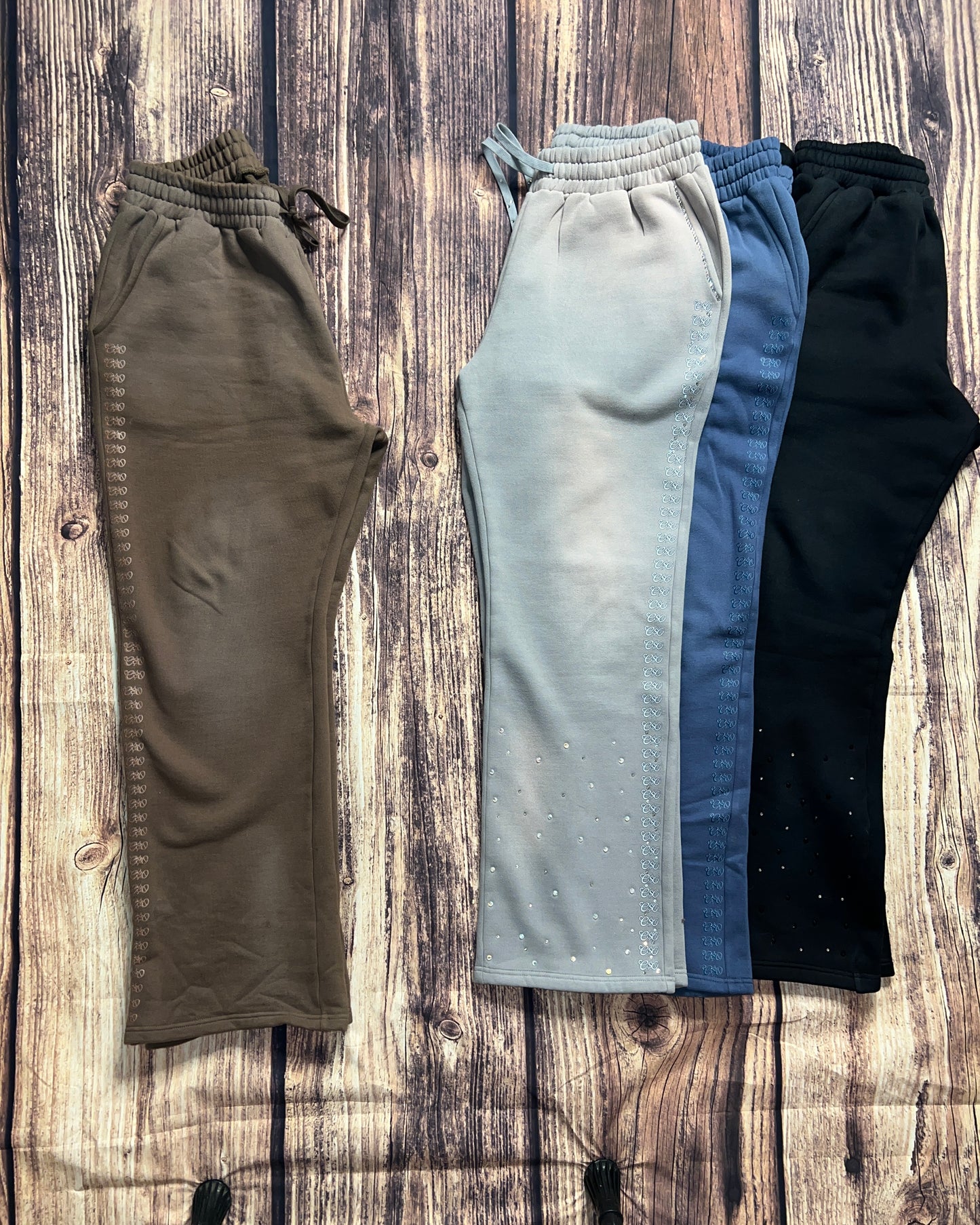 Dusty Brown Distressed Sweatpants