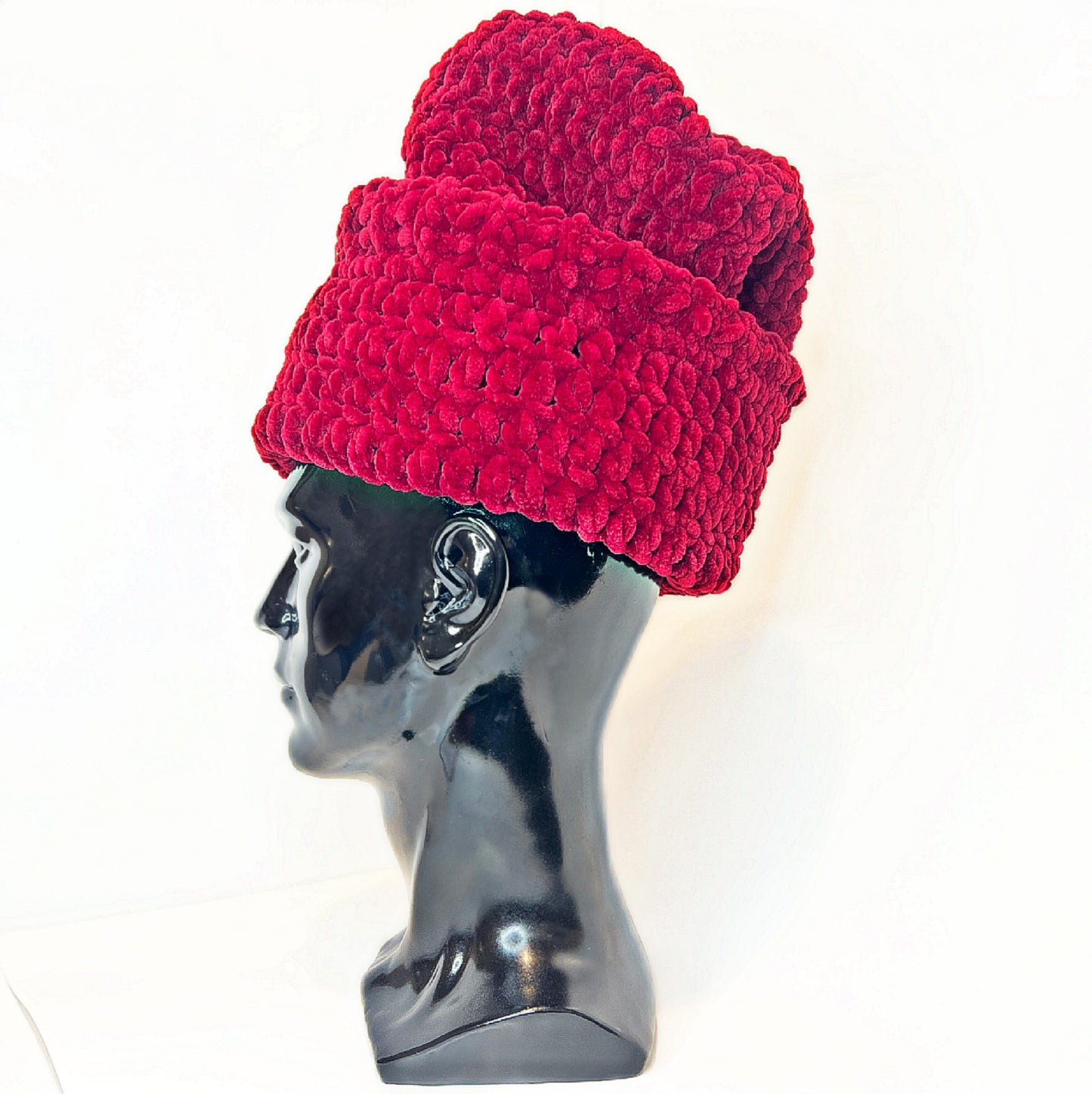 "Scarlet Embrace" Mega Beanie